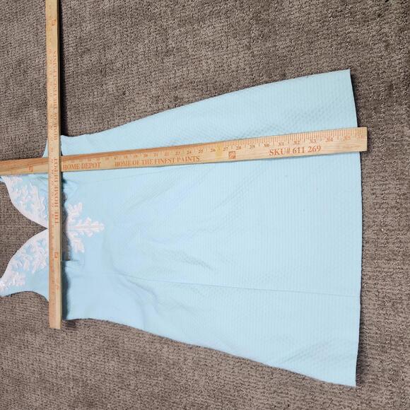 Lilly Pulitzer Dress Gabyy Shift Seasalt Blue White Sleeveless Rhinestone NWT 8 - Picture 10 of 12